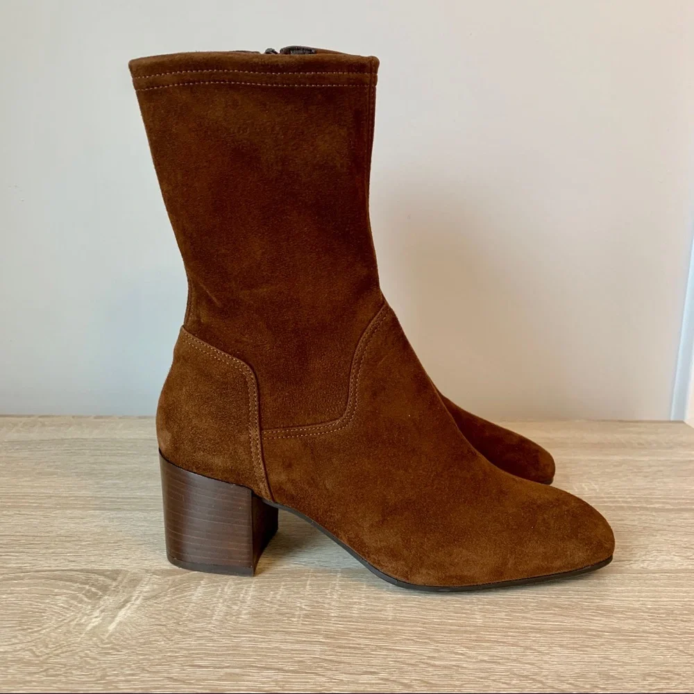 Aquatalia Brown Suede Ankle Boots - Picture 2 of 11